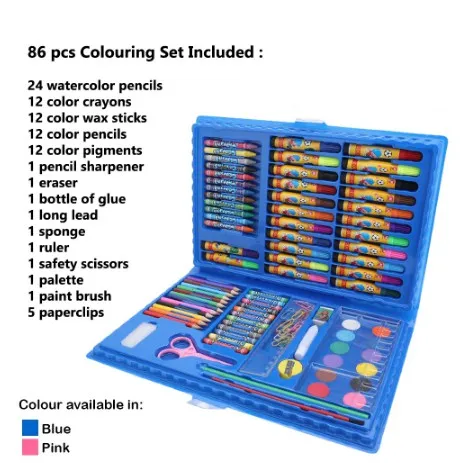 Kids coloring drawing and painting set 86pcs