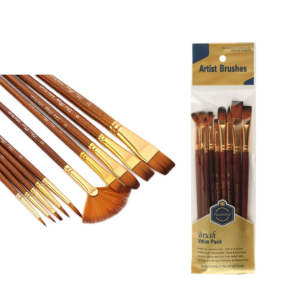 Keepsmiling nylon mix brush set 10pcs - Image 3