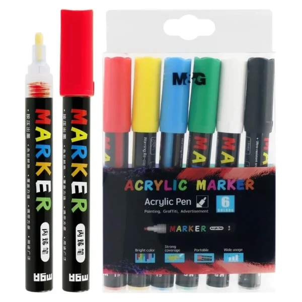M&G acrylic marker pens set of 6 / 12 - Image 2