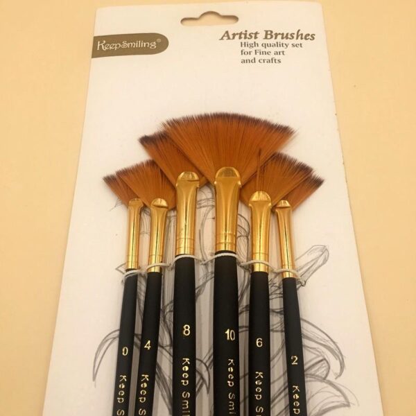 Keepsmiling fan brush set 6pcs