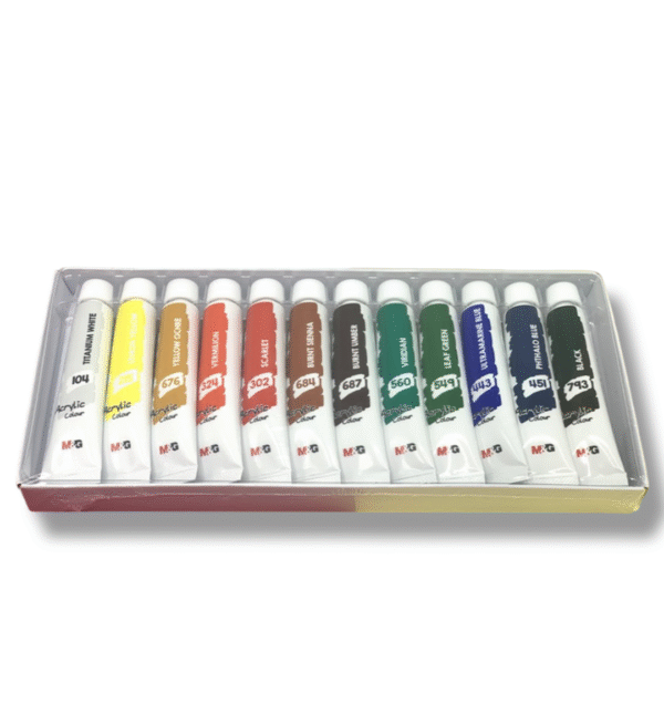 M&G acrylic paint set iof 12/24 & 36 (12ml tubes) - Image 2