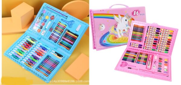 Kids coloring drawing and painting set 86pcs - Image 2