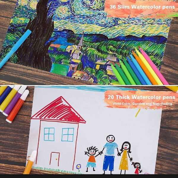 Kids coloring drawing and painting set of 180pcs - Image 5
