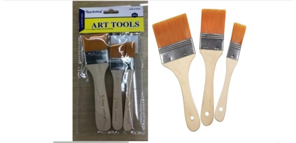Keep smiling gesso / base brush set of 3pcs - Image 2