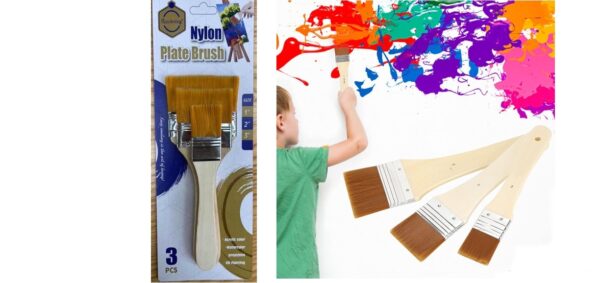 Keepsmiling nylon plate brush set of 3