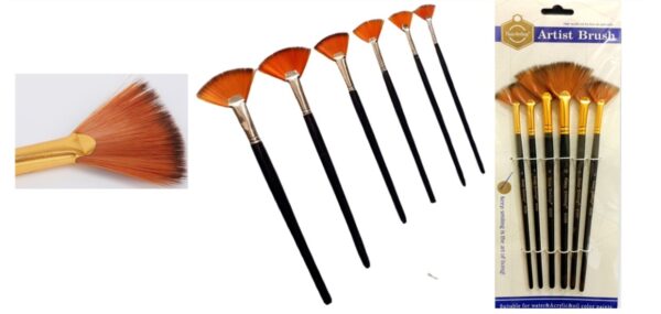 Keepsmiling fan brush set 6pcs - Image 5