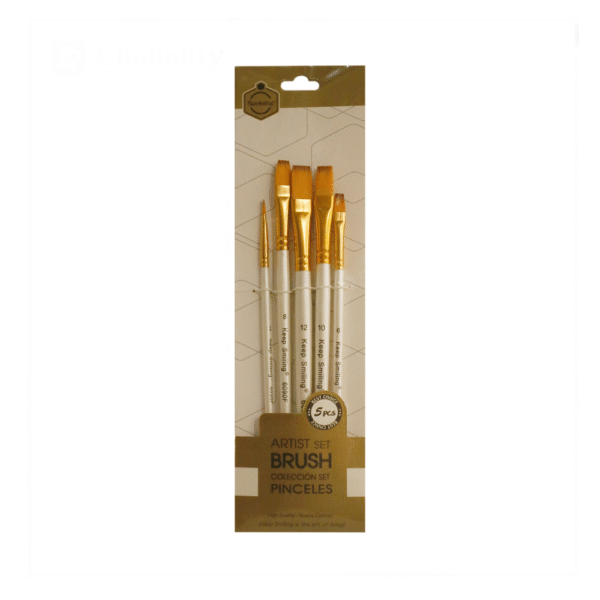 Flat brushes set of 5pcs keep smiling
