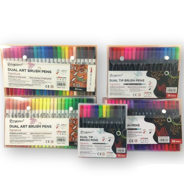 Giorgione dual tip brush pen set of 12/24/36 & 48