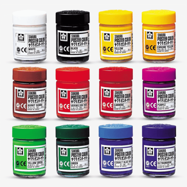 Sakura poster paints set of 6/12 30ml - Image 9