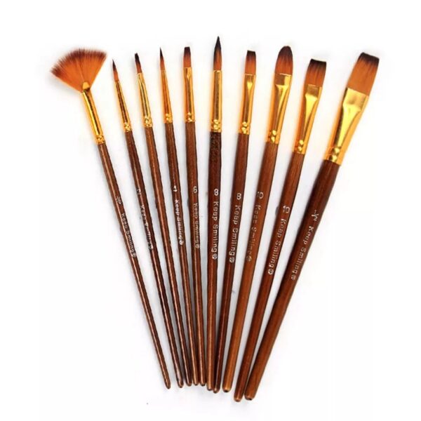 Keepsmiling nylon mix brush set 10pcs