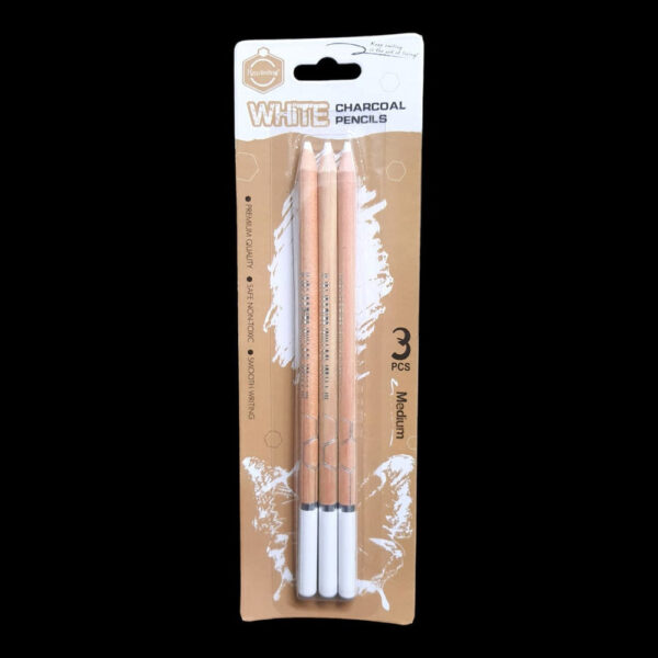 White charcoal pencil keep smiling 3pcs set - Image 6