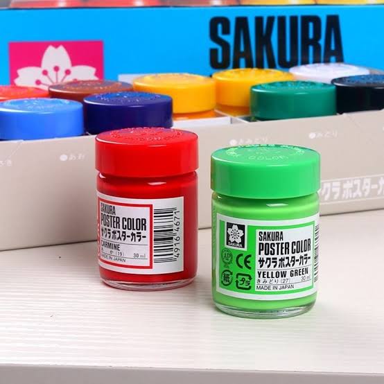 Sakura poster paints set of 6/12 30ml