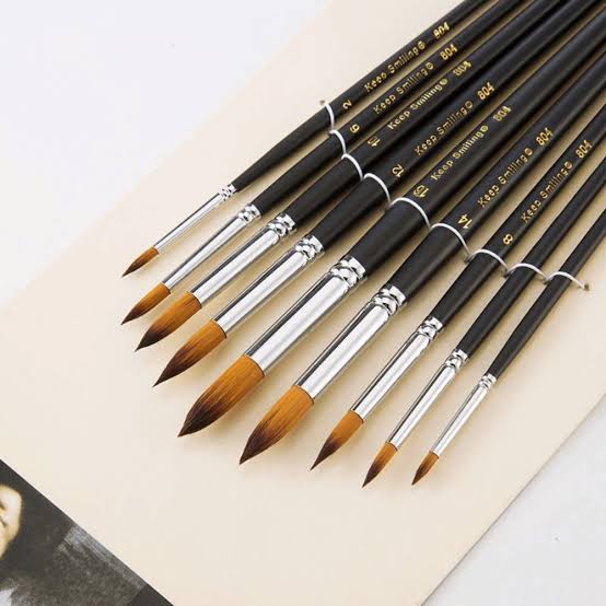 Round pain brush set of 9pcs (keepsmiling)