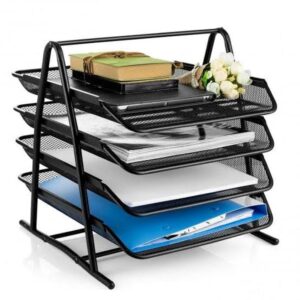 Metal letter tray organizer