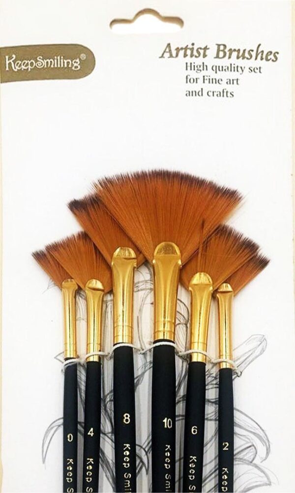 Keepsmiling fan brush set 6pcs - Image 2