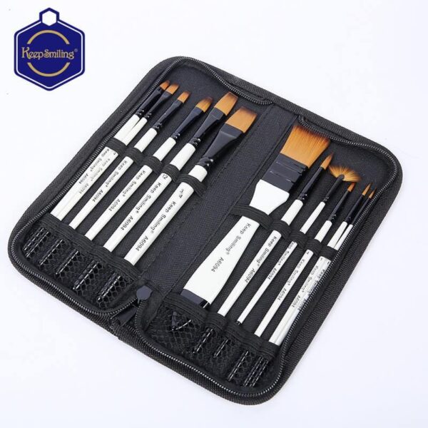 Keepsmiling 12pcs mix brush set with pouch - Image 3