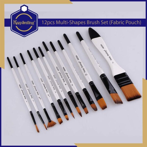 Keepsmiling 12pcs mix brush set with pouch - Image 2