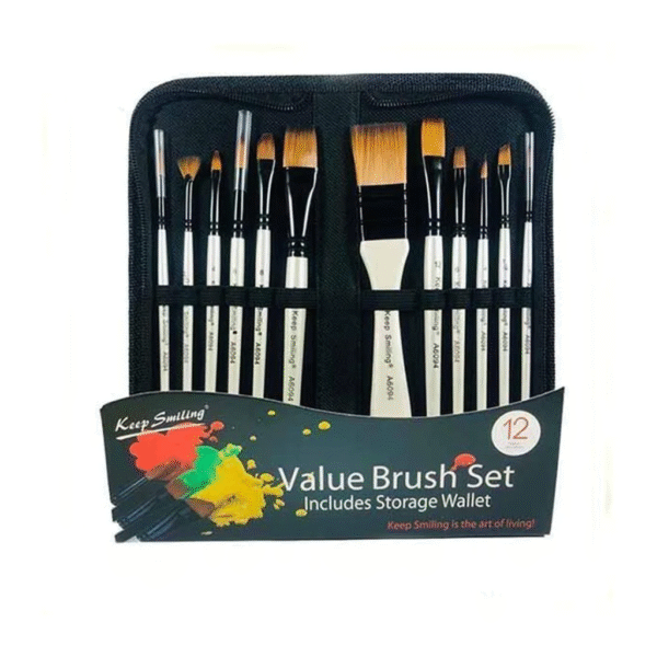 Keepsmiling 12pcs mix brush set with pouch