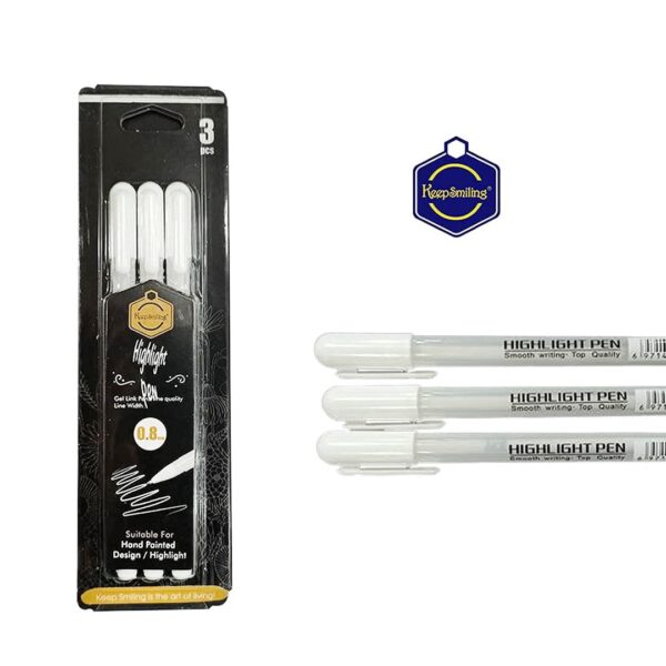 Keep smiling gelly roll pen / hightlight pen 3pcs set