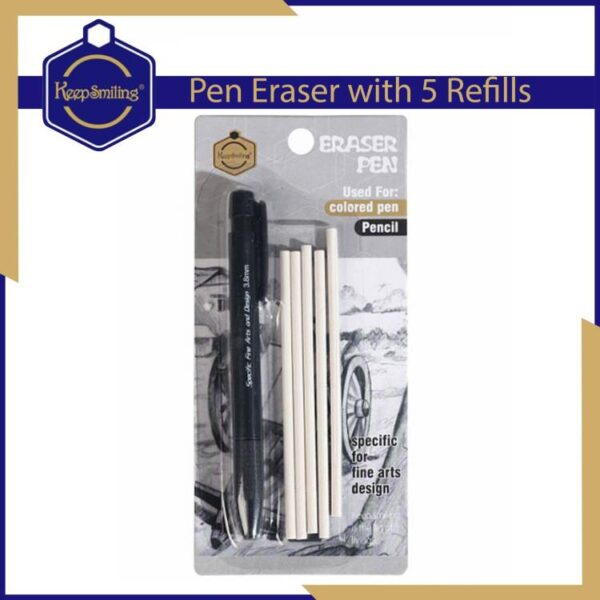 Keepsmiling pen eraser with 5 refills