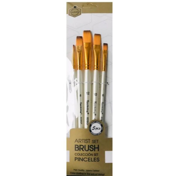 Flat brushes set of 5pcs keep smiling - Image 2