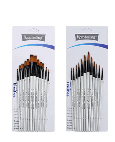 Deal of 2: Flat and round brush set keepsmiling