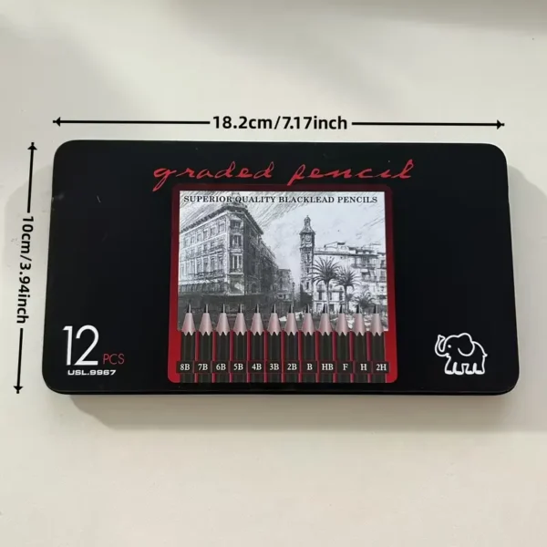 12pcs drawing set , graphite pencil, sketching set - Image 6