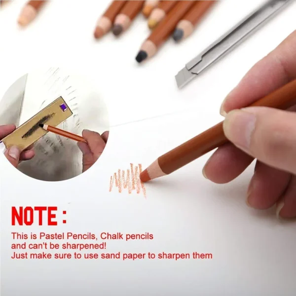 Worison pastel pencils 12 /8 PCs (skin tone) - Image 11