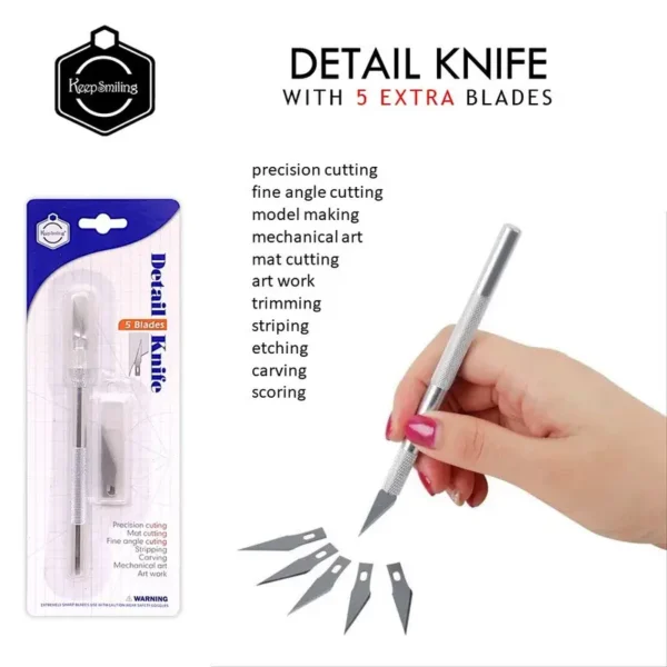 Detail knife with 5 blades keep smiling