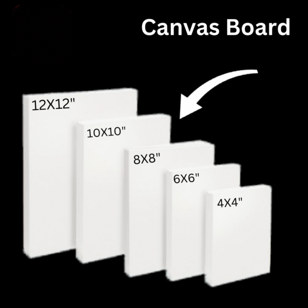 Pack of 5 canvases 4",6",8",10" & 12"