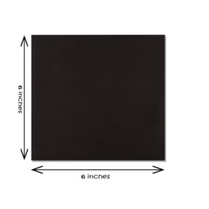 6by6 inch black canvas double AA