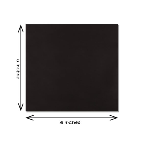 6by6 inch black canvas double AA