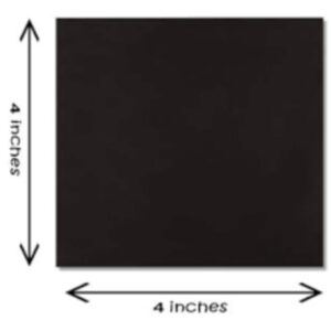 4by4 (4×4) inch black canvas - double AA