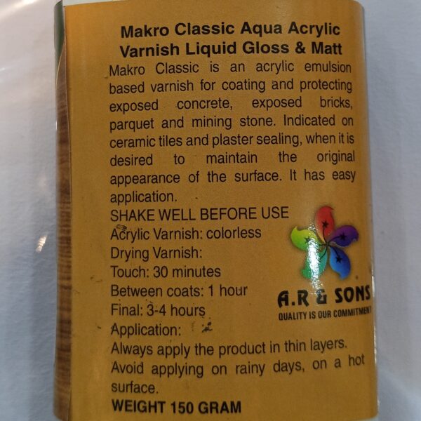 Makro varnish gloss / matt 150gm - Image 4