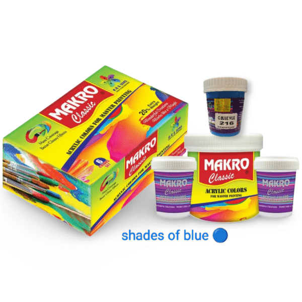 Makro acrylic paints - blue shades -100ml