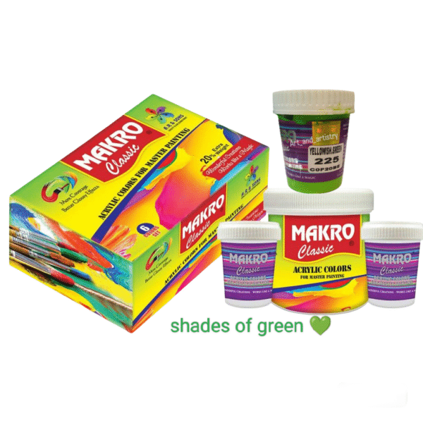 Makro acrylic - shades of green - 100ml paint bottle
