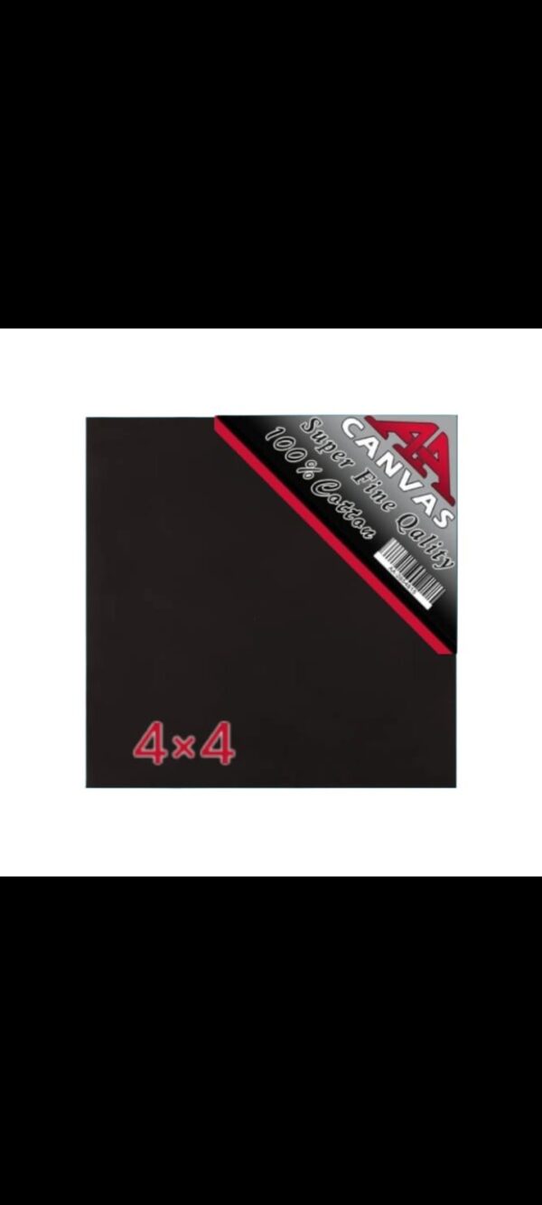 4by4 (4×4) inch black canvas double AA - Image 2