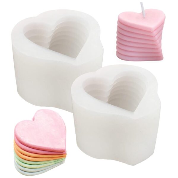 3d Heart shape candle mold - resin art