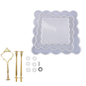 3 tier cake stand  - resin art - stand included