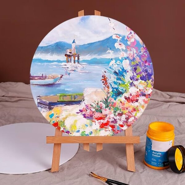 10" inch white round canvas - double AA - 100% cotton cloth - Image 4