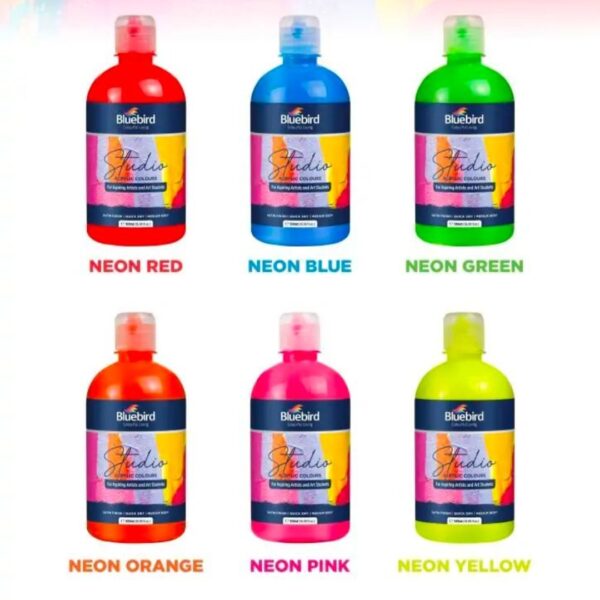 Bluebird neon acrylic colors - 500ml