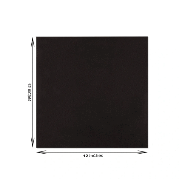 12 by 12 black canvas - double AA - 100% cotton