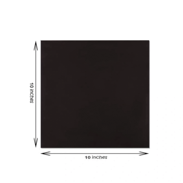10 by 10 black canvas - 100% cotton - double AA