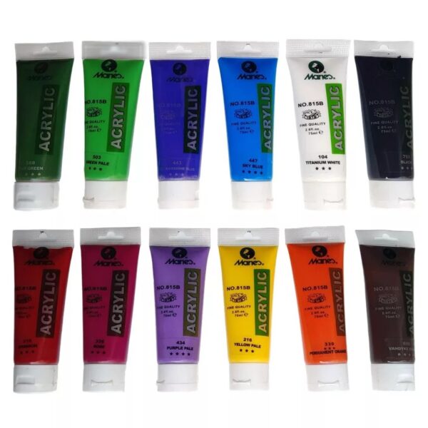 Maries acrylic paint set - 75ml - 12 colors set - Image 2
