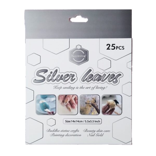 Keep smiling Gold - Silver & Copper leaves - 25pcs - Image 3