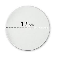 12" inch white round canvas - double AA - 100% cotton cloth